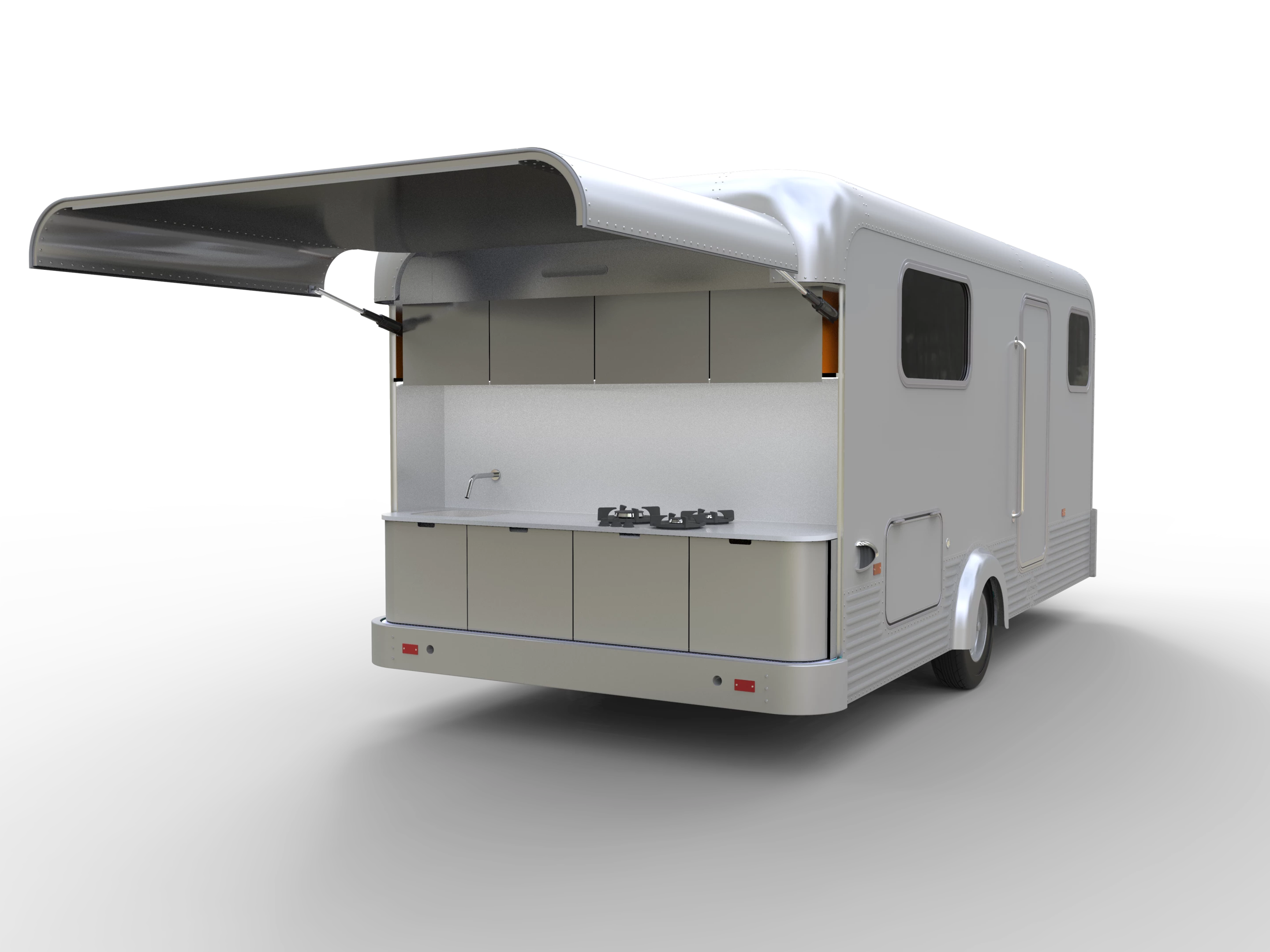 The Nordic model has an indoor kitchen, but the No.1 and Pure keep the tailgate kitchen layout of the original LT360